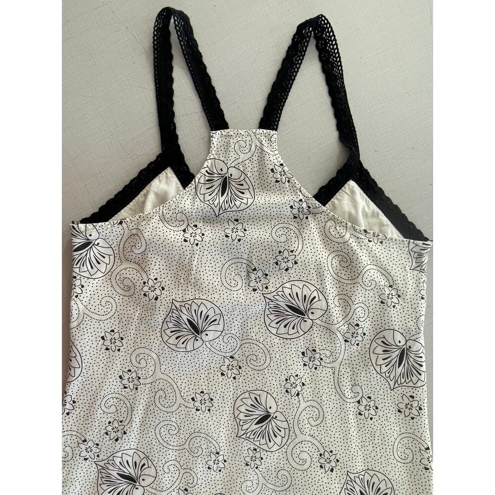 PJ Salvage Sz XL Lace Pleated Nightie Slip White Cotton Dainty Romantic Festival - Picture 8 of 9